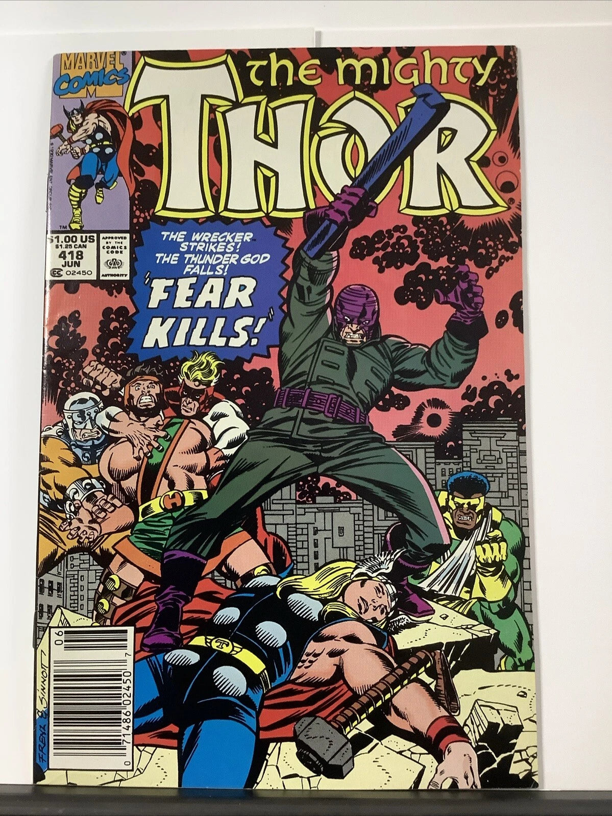 The Mighty Thor #418 (Marvel Comics June 1990) Hercules Appearance