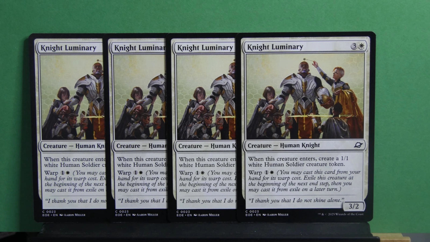 MTG EOE: KNIGHT LUMINARY x4 (Creature) Edge of Eternities Regular Common 0023