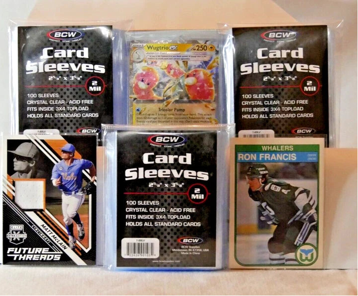 BCW Standard Card Sleeves – 300 Count | 2.5″ × 3.5″ | Clear Poly | 2mil