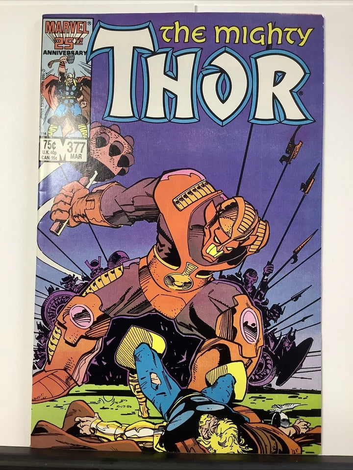The Mighty Thor #377 (Marvel Comics March 1987) Sal Buscema Cover Art Loki App.