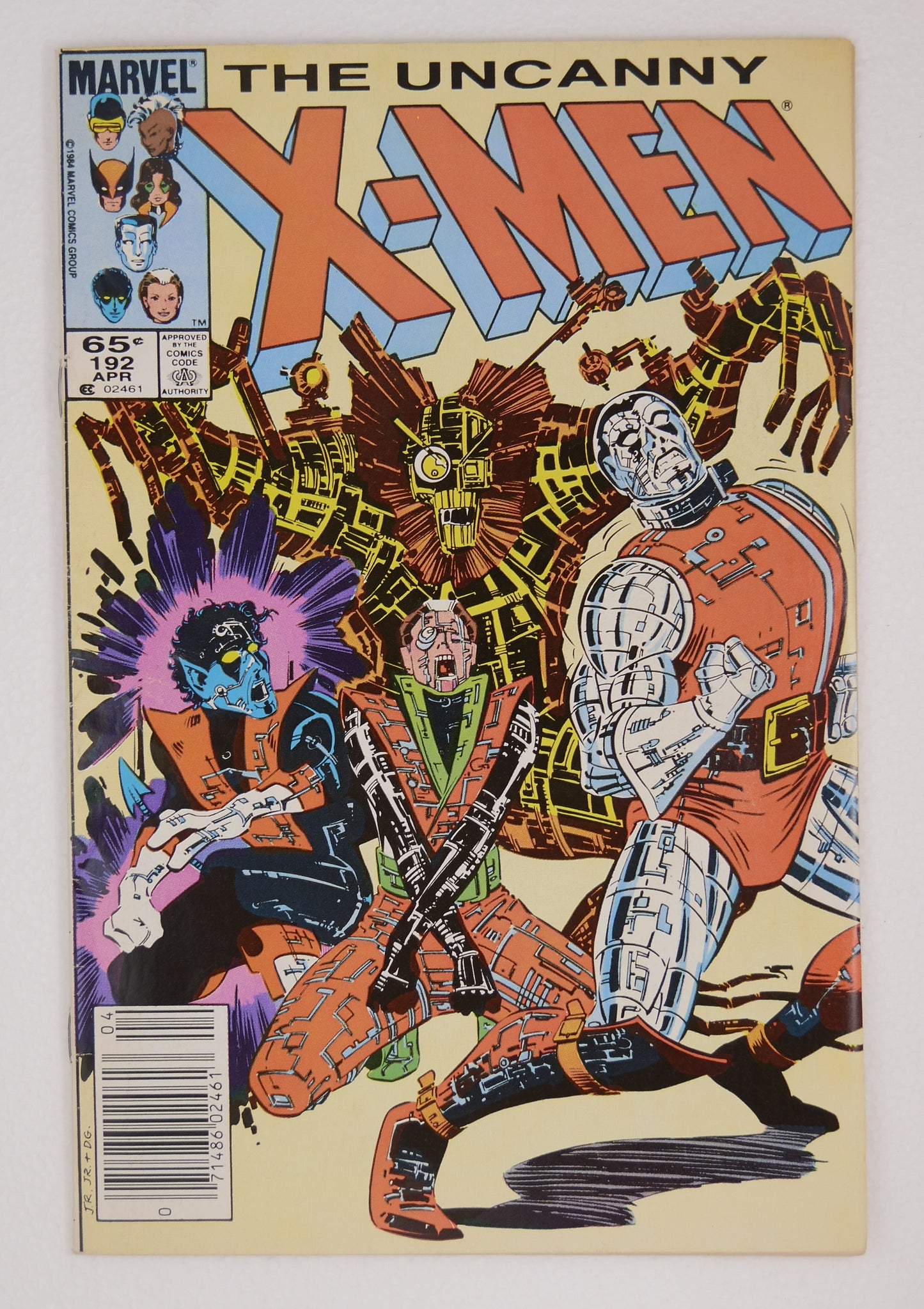 The Uncanny X-Men #192 (1985) Newsstand Variant cover with Nimrod storyline art
