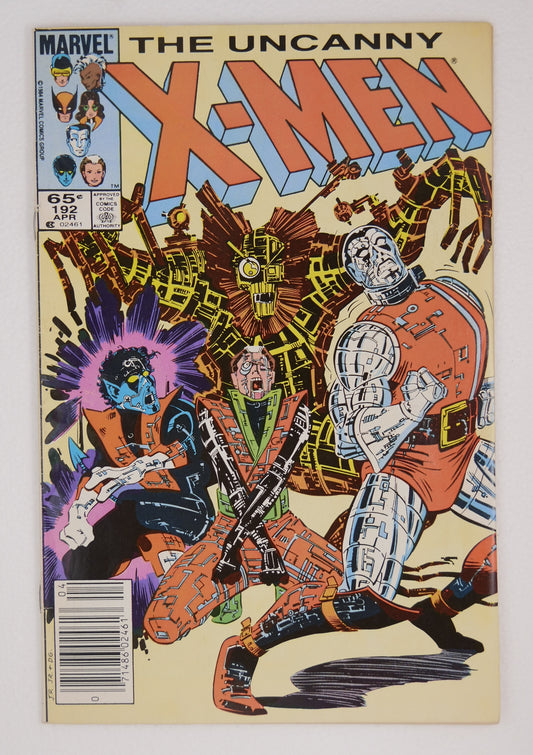 The Uncanny X-Men #192 (1985) Newsstand Variant cover with Nimrod storyline art
