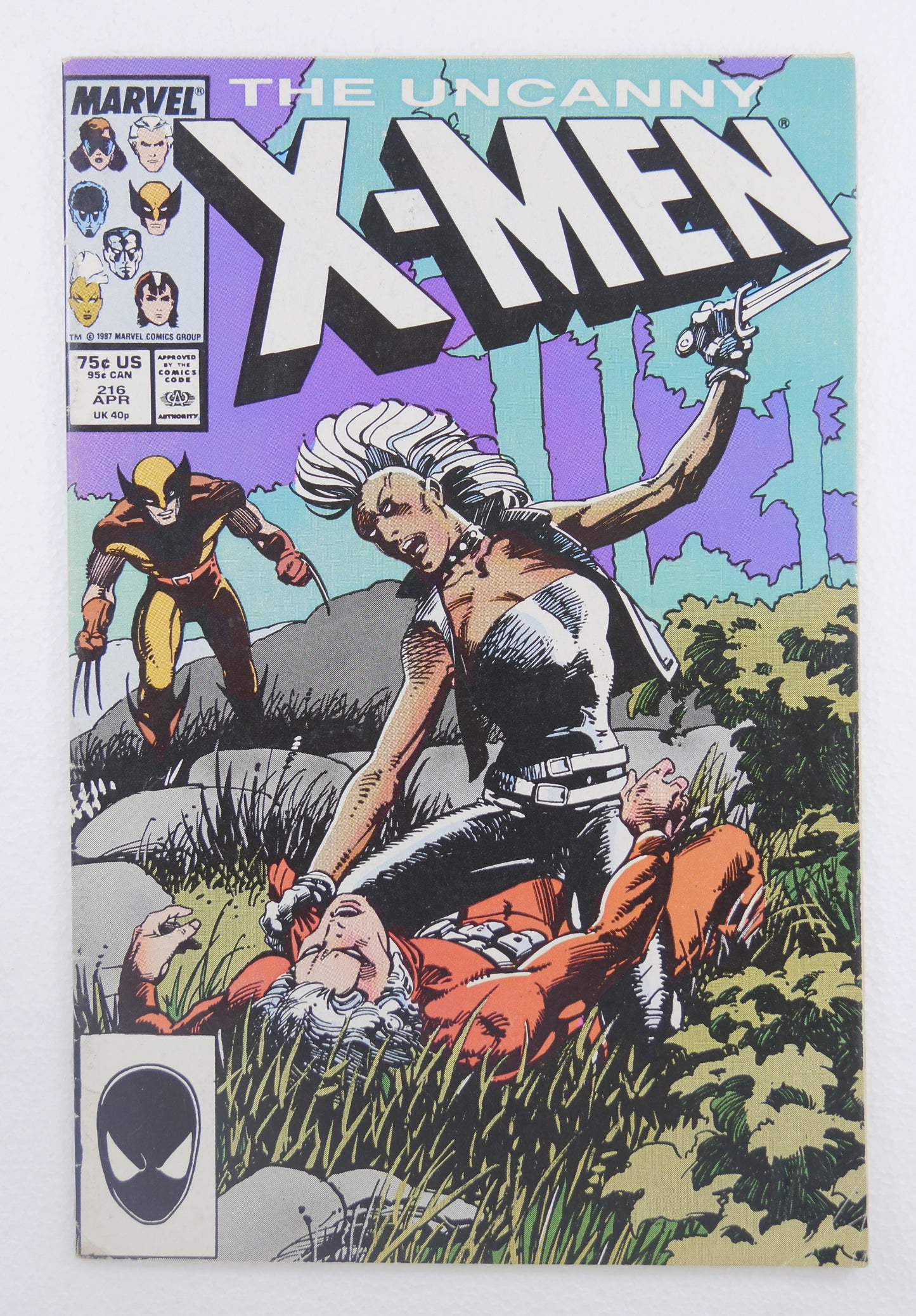 Uncanny X-Men 216 Direct Edition Storm Wolverine Marvel Comics 1987 Cover Art
