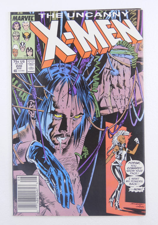 Cover of Uncanny X-Men #220 (1987), Newsstand Edition.