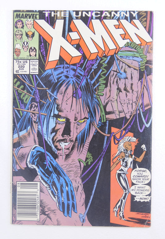 Cover of Uncanny X-Men #220 (1987), Newsstand Edition.