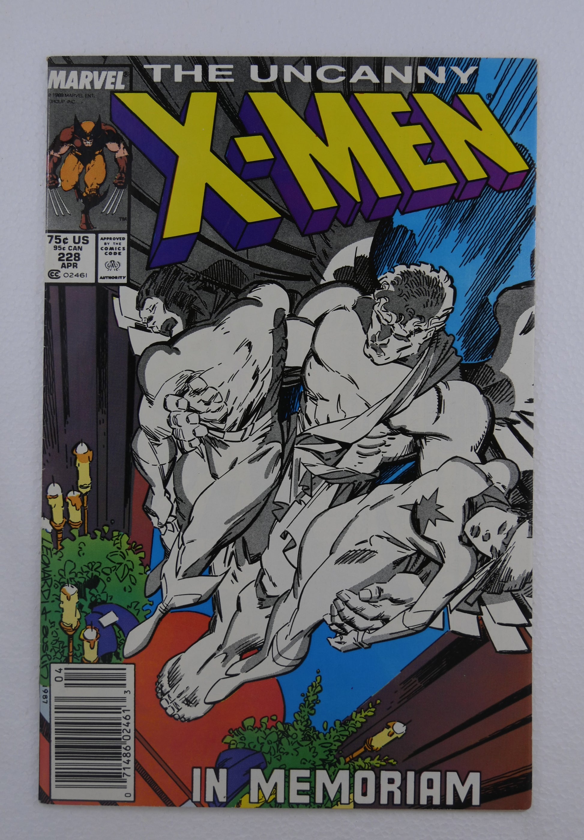 Cover of Uncanny X-Men #228 (1988), Newsstand Edition.
