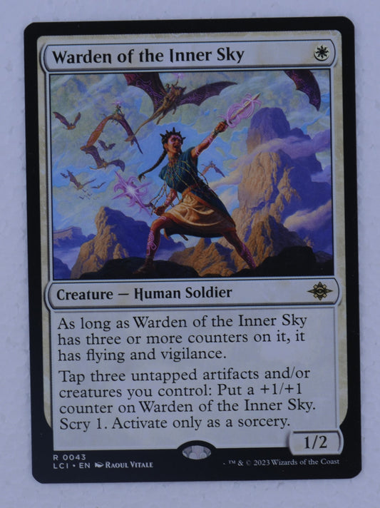 Warden of the Inner Sky MTG card from Lost Caverns of Ixalan, Creature Human Soldier 0043.
