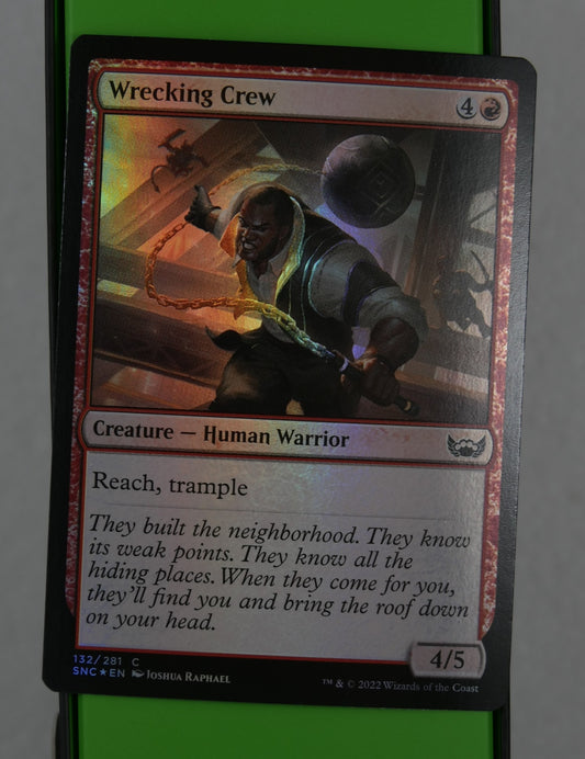 Wrecking Crew Magic: The Gathering card, Streets of New Capenna common.

