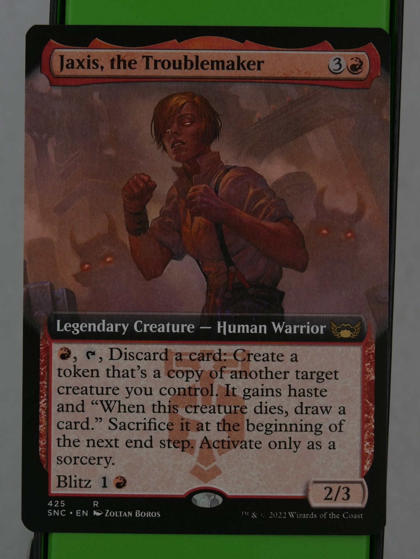 Jaxis, the Troublemaker SNC #425 Extended Art from Streets of New Capenna.