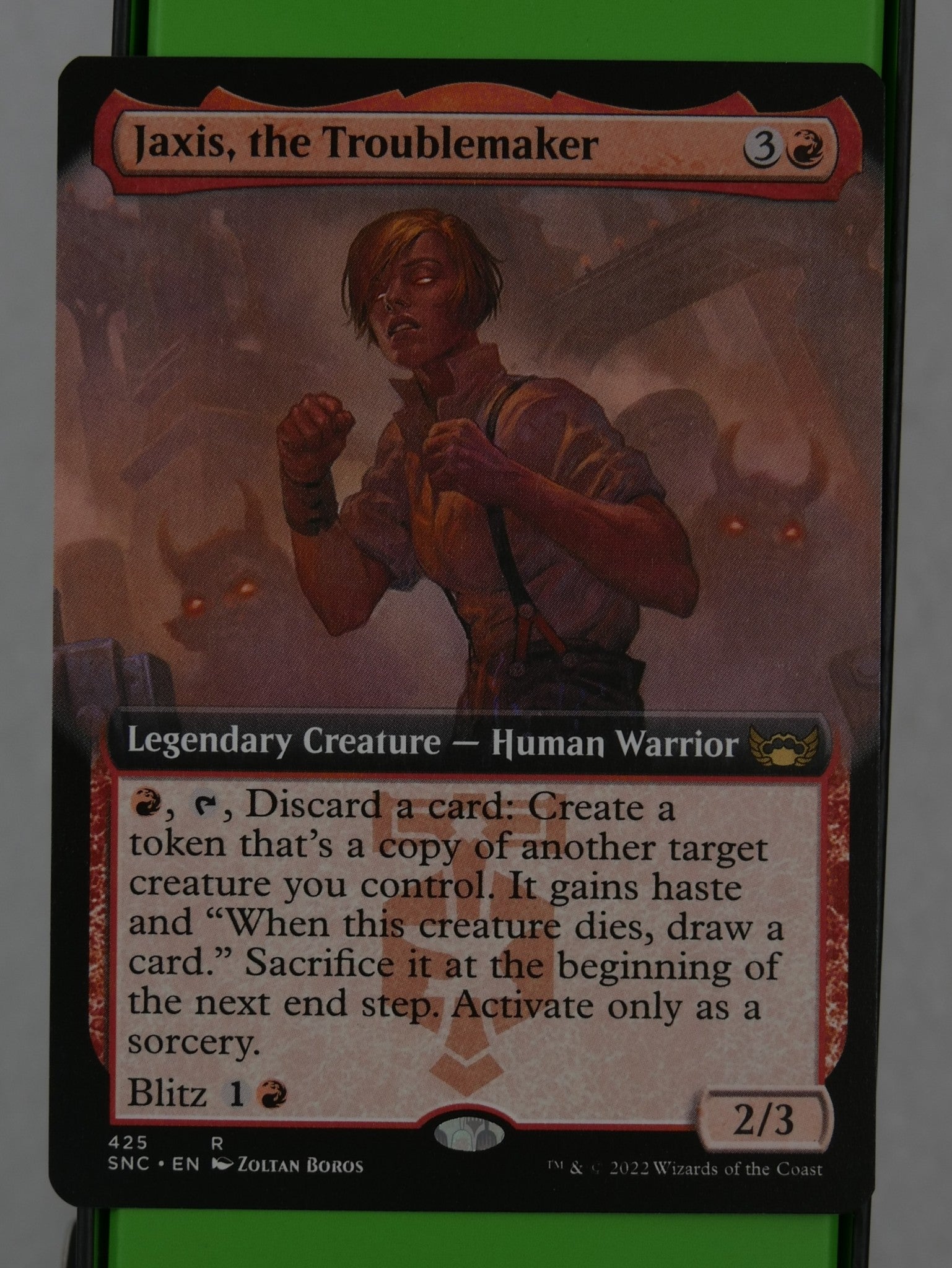 Jaxis, the Troublemaker SNC #425 Extended Art from Streets of New Capenna.