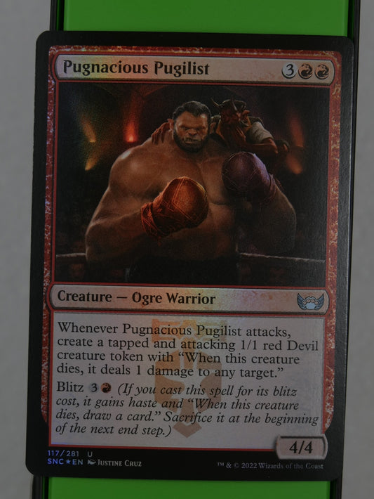 Pugnacious Pugilist Magic: The Gathering card, Streets of New Capenna uncommon.
