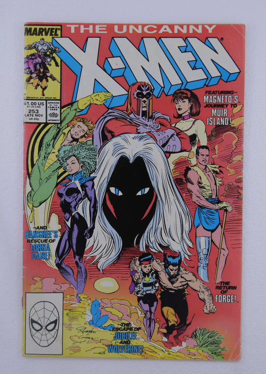 Uncanny X-Men #253 comic book cover from Marvel Comics featuring Magneto and the X-Men.