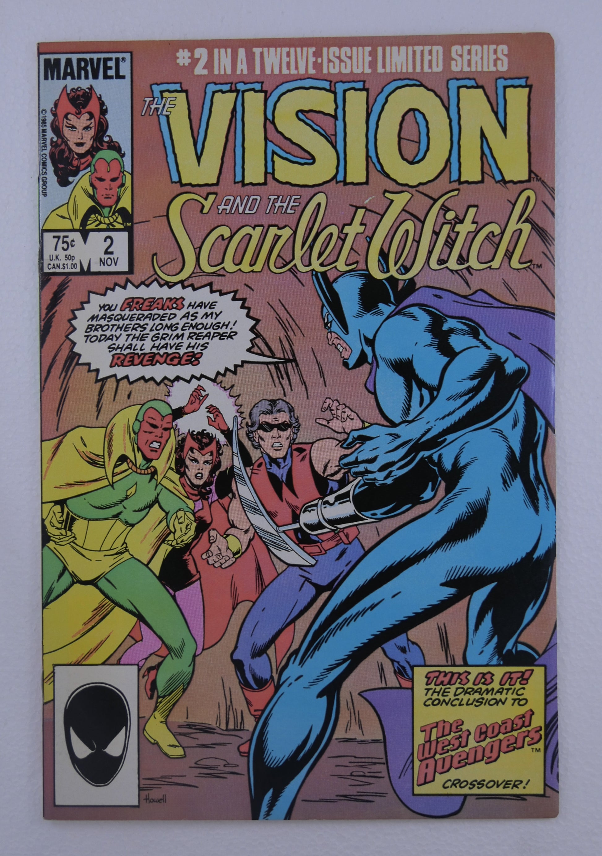 Vision and the Scarlet Witch #2 1985 Marvel limited series comic cover