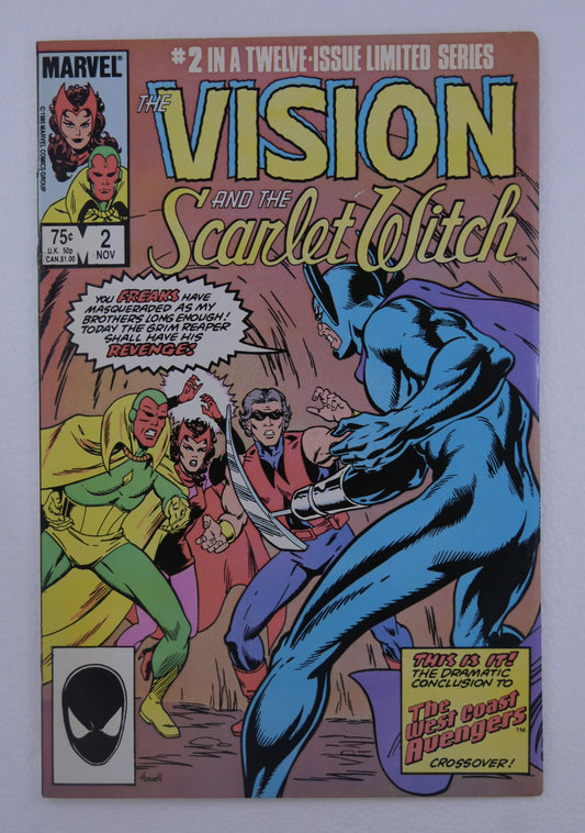 Vision and the Scarlet Witch #2 1985 Marvel limited series comic cover