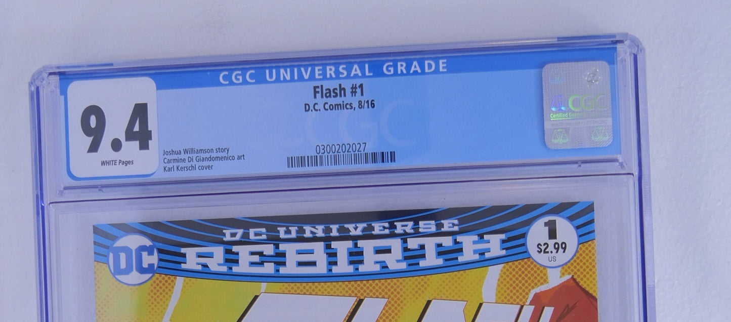 Flash #1 CGC 9.4 White Pages DC Rebirth 2016