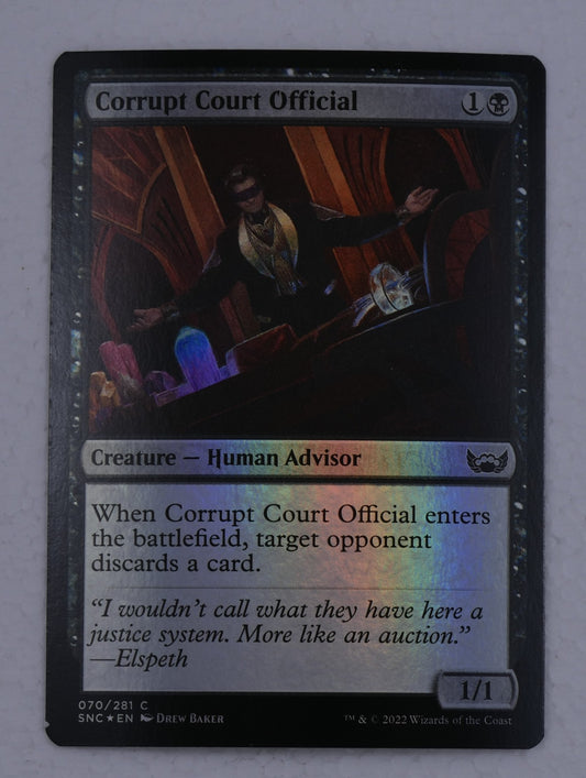 Corrupt Court Official foil MTG Streets of New Capenna DM Vault Co