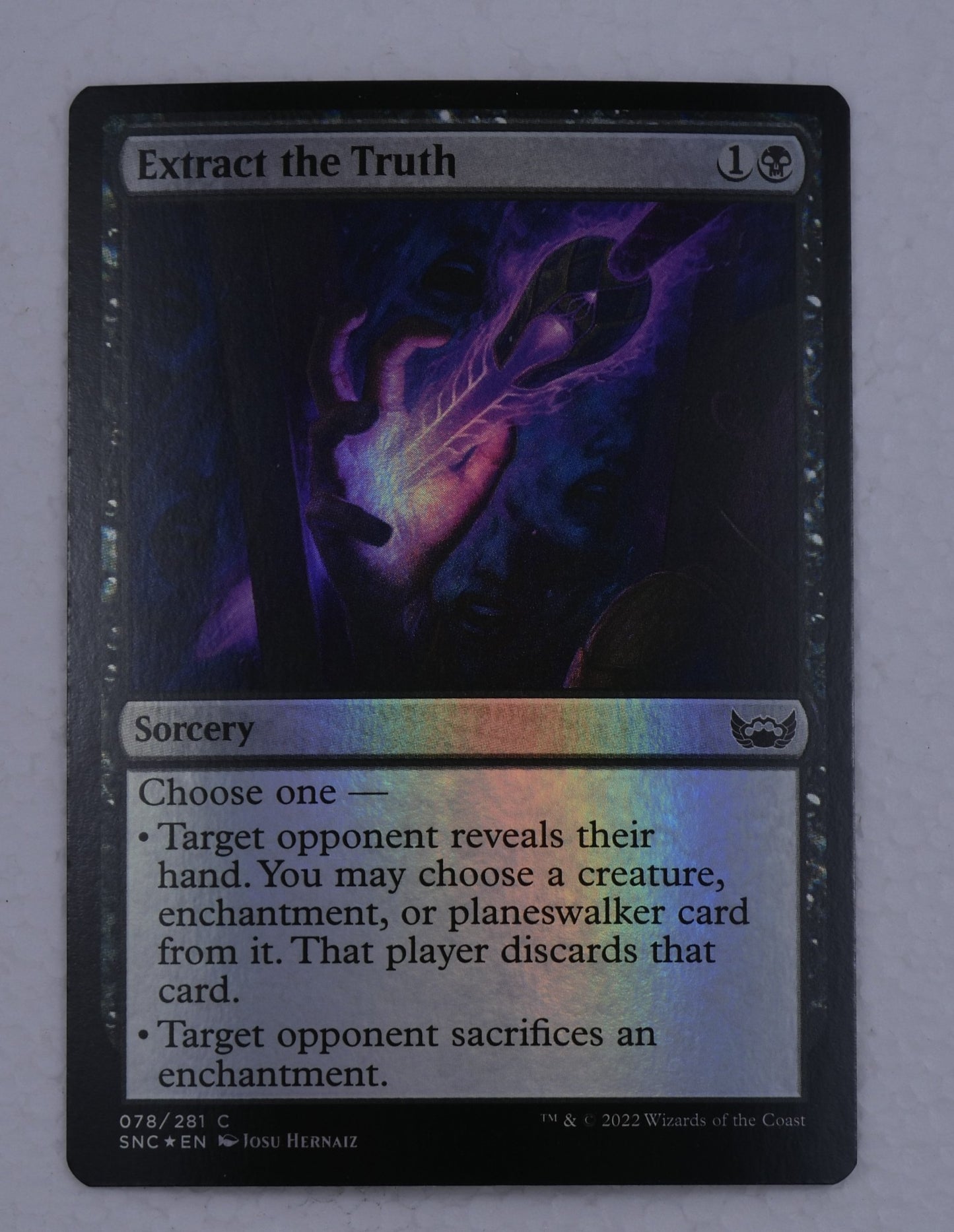 Extract the Truth SNC #78 Foil from Streets of New Capenna.