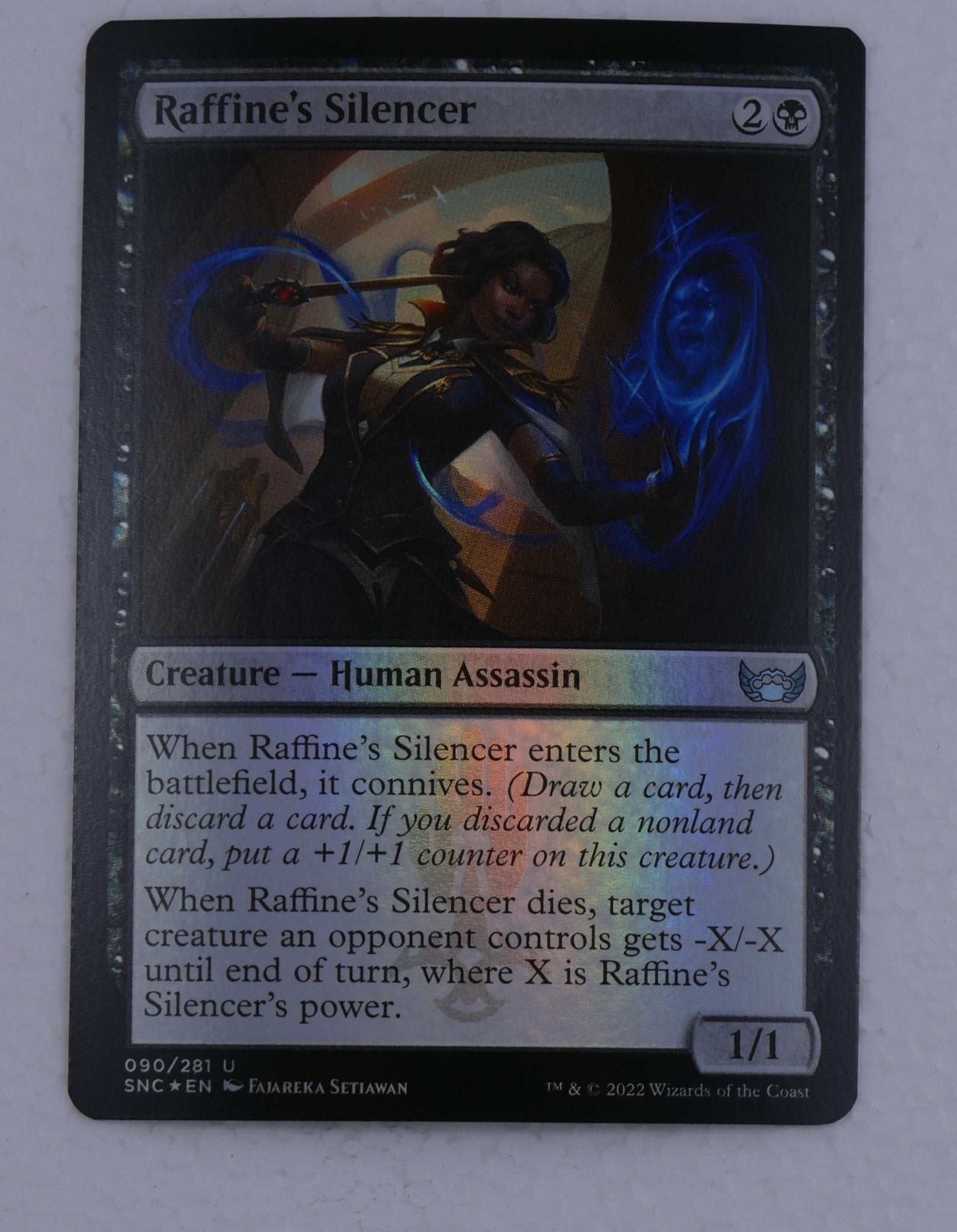 Buy Raffine’s Silencer foil from Streets of New Capenna at DM Vault Co. MTG single with tracking.
