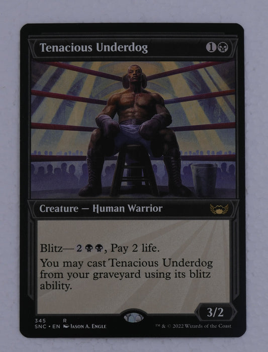 Tenacious Underdog Showcase MTG Streets of New Capenna SNC 345 Blitz recursion creature card