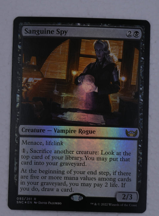 Foil Sanguine Spy Magic the Gathering Streets of New Capenna rare card