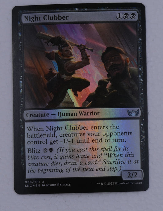 Night Clubber foil Magic card from Streets of New Capenna