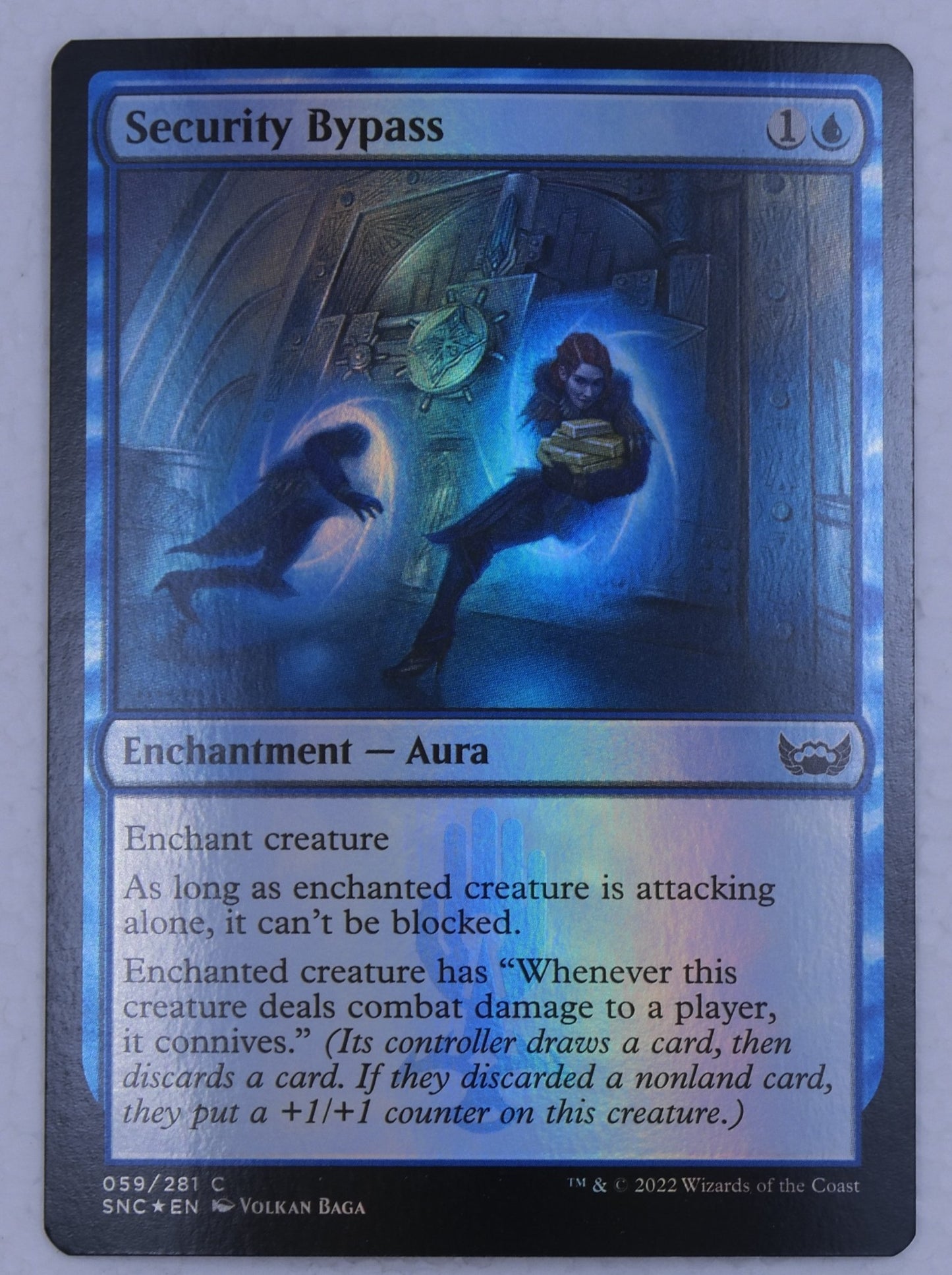 Security Bypass MTG Foil Enchantment Aura Streets of New Capenna
