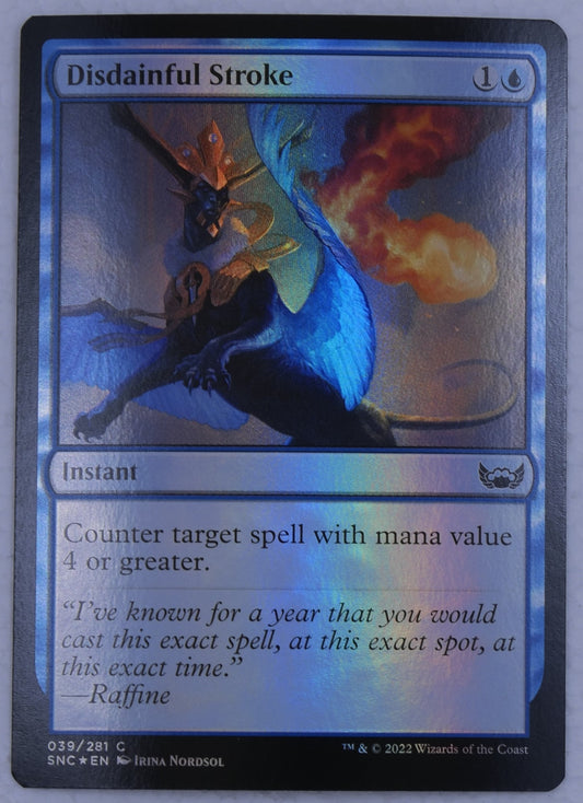 Disdainful Stroke foil Magic the Gathering card from Streets of New Capenna