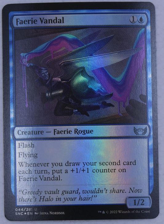 Faerie Vandal foil Magic the Gathering card from Streets of New Capenna
