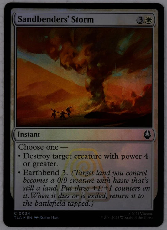 Sandbenders' Storm foil instant card from Avatar The Last Airbender Magic the Gathering