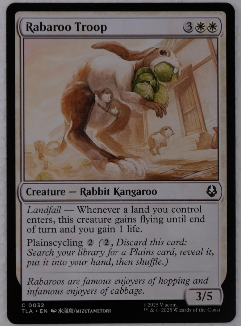 Rabaroo Troop regular landfall creature card from Avatar The Last Airbender MTG