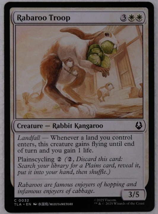 Rabaroo Troop regular landfall creature card from Avatar The Last Airbender MTG