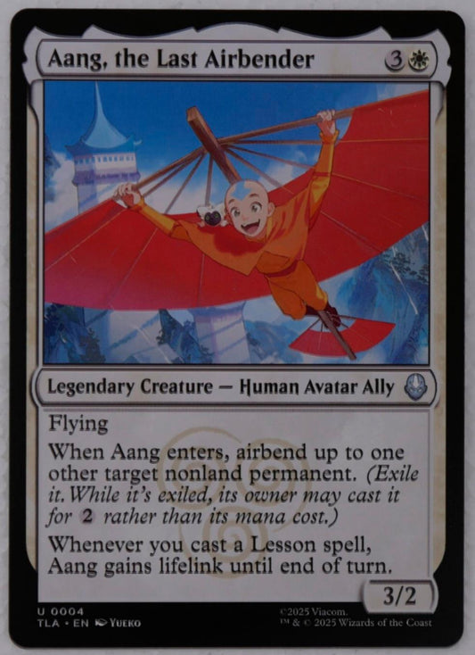 Aang, the Last Airbender regular legendary flying Ally card from Avatar The Last Airbender MTG