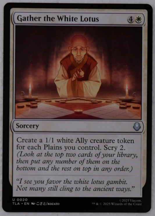 Gather the White Lotus regular MTG sorcery card from Avatar The Last Airbender