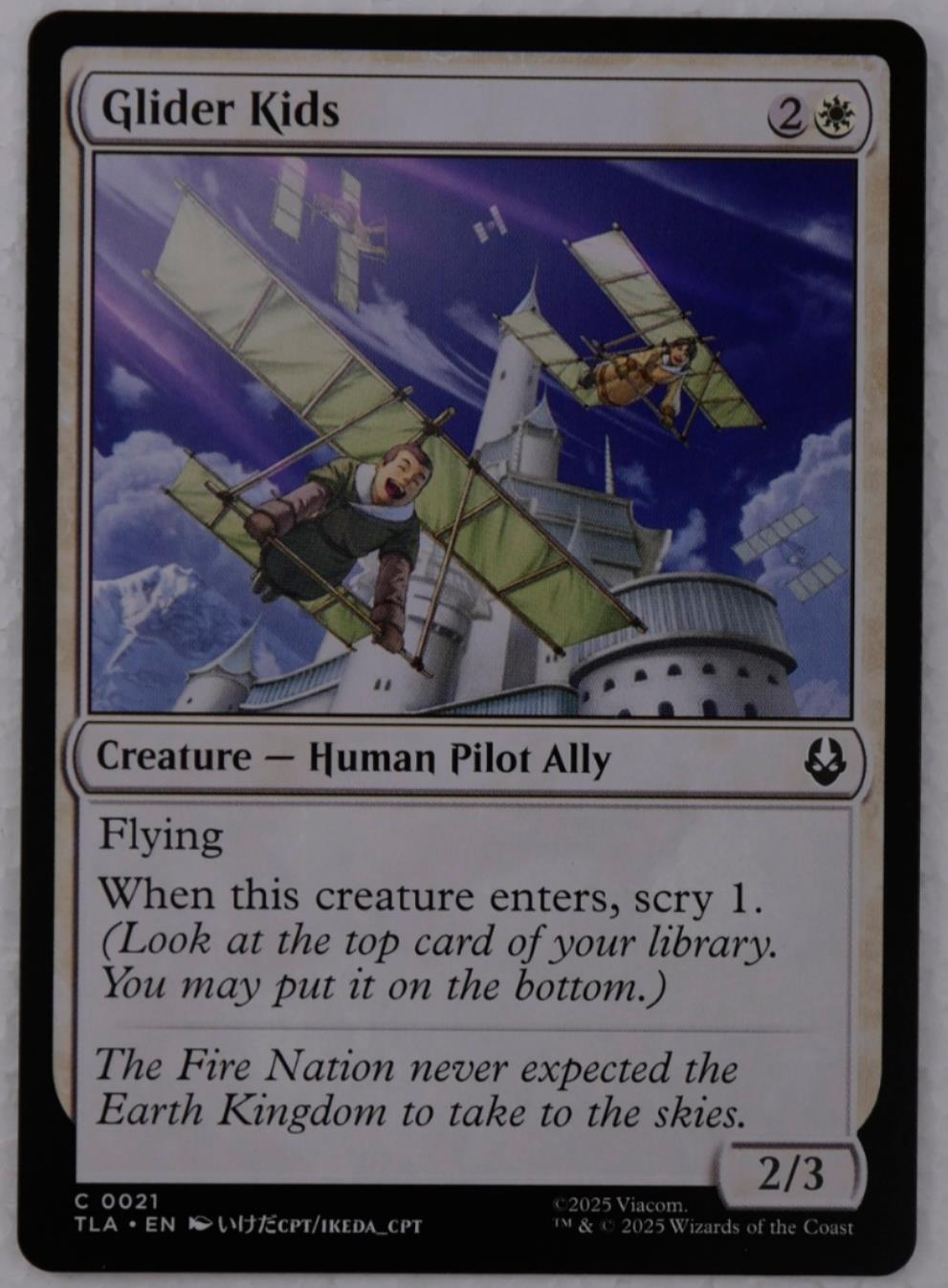 Glider Kids MTG card from Avatar The Last Airbender flying Ally creature