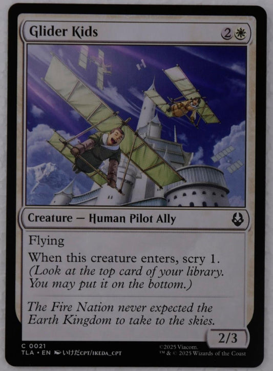 Glider Kids MTG card from Avatar The Last Airbender flying Ally creature