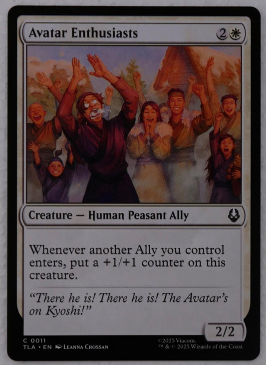 Avatar Enthusiasts MTG card from Avatar The Last Airbender set white Ally creature