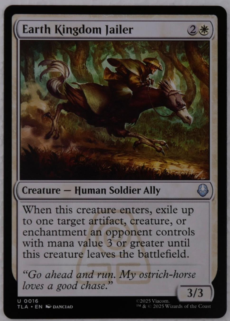 Earth Kingdom Jailer card from Avatar The Last Airbender TLA Ally creature