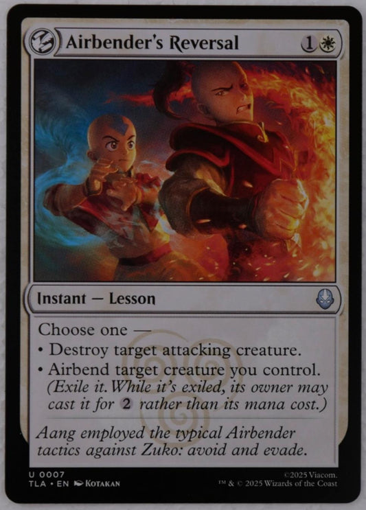Airbender’s Reversal card from Avatar The Last Airbender TLA instant spell