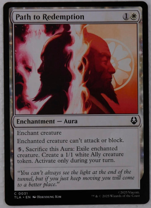 Path to Redemption Aura card from Avatar The Last Airbender TLA