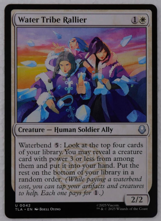 Water Tribe Rallier card from Avatar The Last Airbender TLA Ally creature