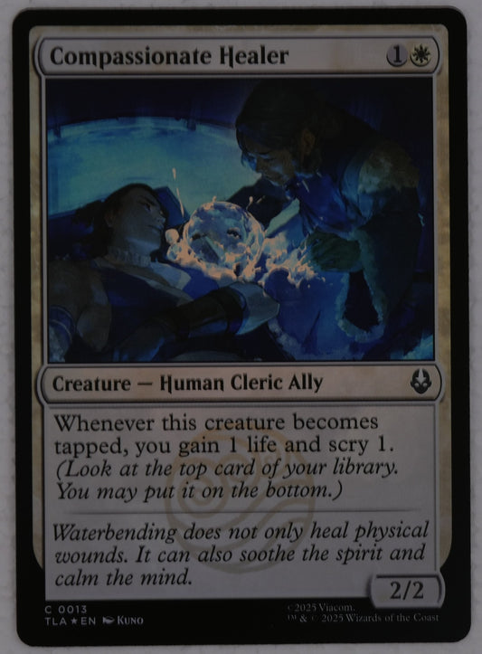 Compassionate Healer foil card from Avatar The Last Airbender TLA Ally cleric