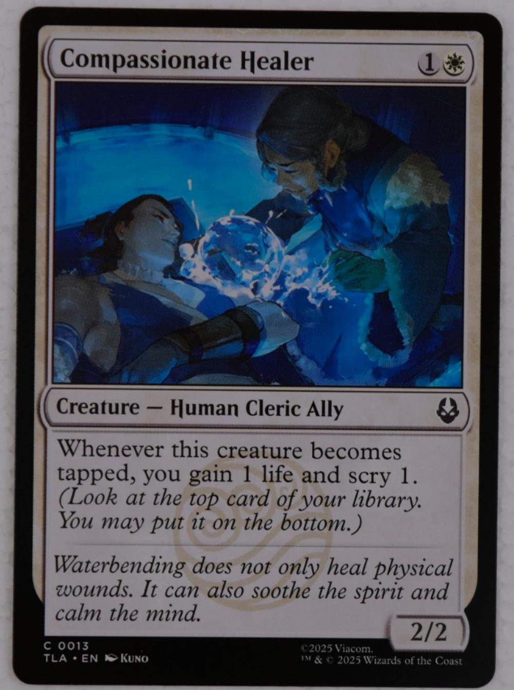Compassionate Healer regular card from Avatar The Last Airbender TLA Ally cleric