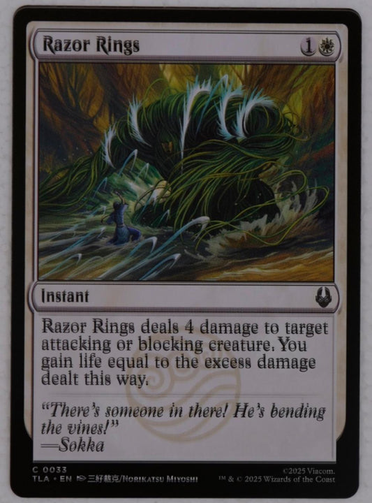 Razor Rings regular card from Avatar The Last Airbender TLA instant spell