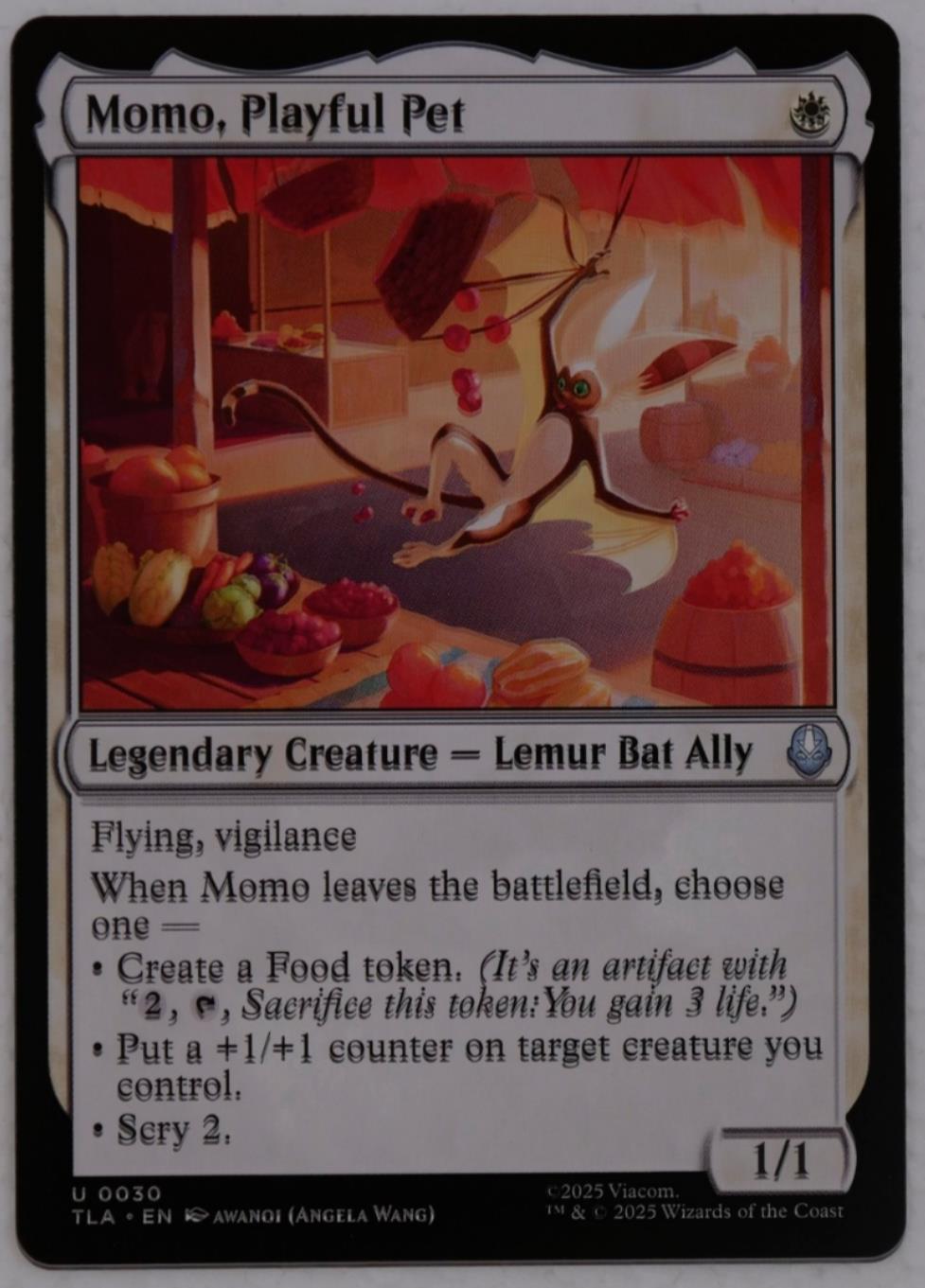 Momo, Playful Pet regular card from Avatar The Last Airbender TLA legendary Ally creature