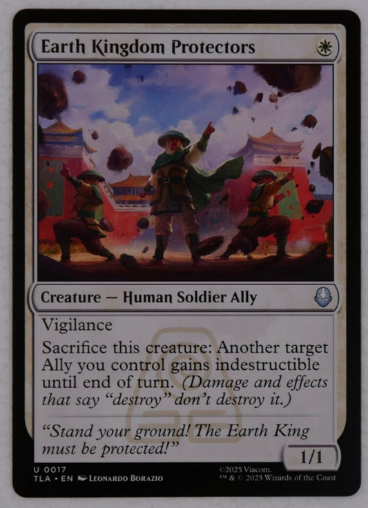 Earth Kingdom Protectors regular card from Avatar: The Last Airbender TLA, Human Soldier Ally