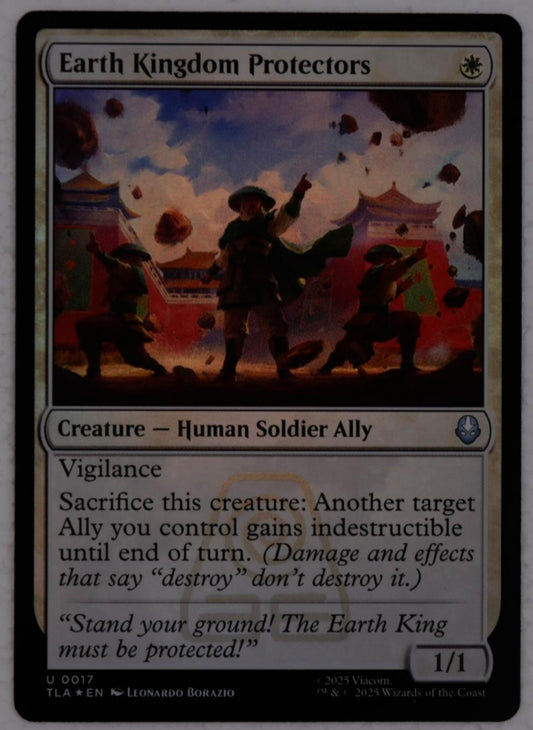 Earth Kingdom Protectors foil card from Avatar: The Last Airbender (TLA), Creature Human Soldier Ally
