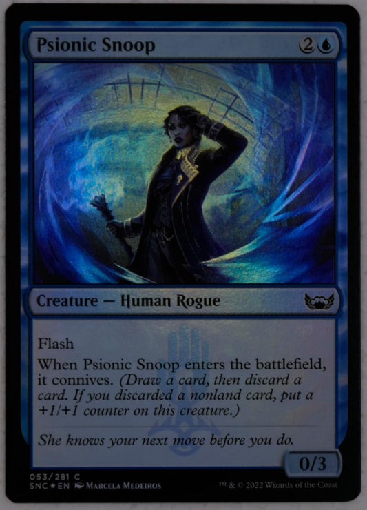 Psionic Snoop foil creature card from Streets of New Capenna Magic the Gathering