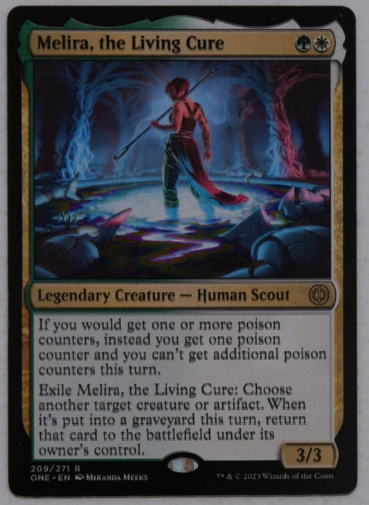 Melira, the Living Cure legendary creature from Phyrexia All Will Be One Magic the Gathering