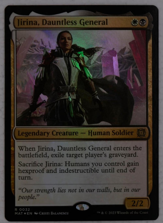 Jirina, Dauntless General foil legendary Human Soldier from March of the Machine Magic the Gathering