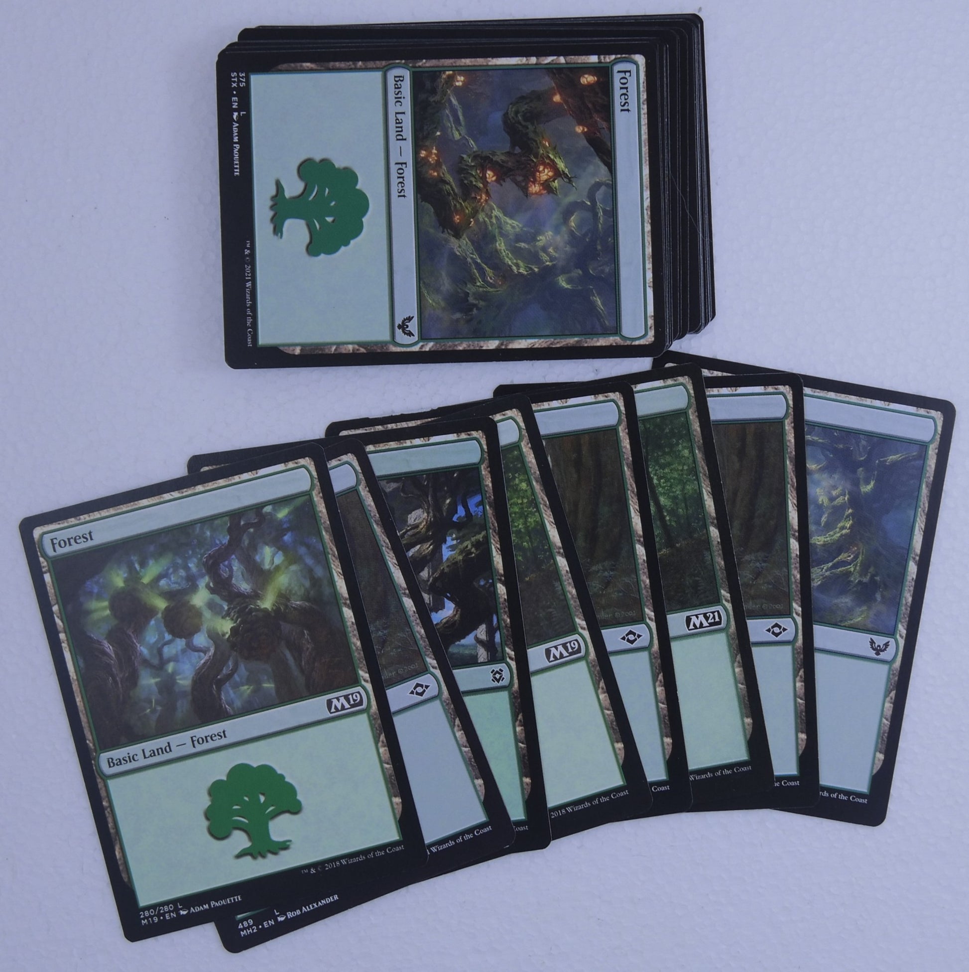 Magic the Gathering basic Forest land cards bulk pack of 30
